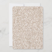 スパークル赤面クリームグリッツグリッターベビーシャワー 招待状 (裏面)