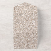 スパークル赤面クリームグリッツグリッター結婚ズ オールインワン招待状 (外側)