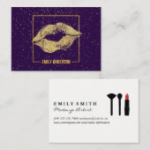 スパークル金ゴールドキスとフレーム 名刺 (正面/裏面)