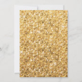 スパークル金ゴールドグリッターベビーシャワー招待状 招待状 (裏面)