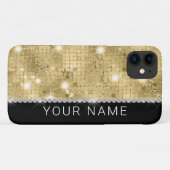 スパークル金ゴールドグリッター名前をカスタムする Case-Mate iPhoneケース (裏面(横))