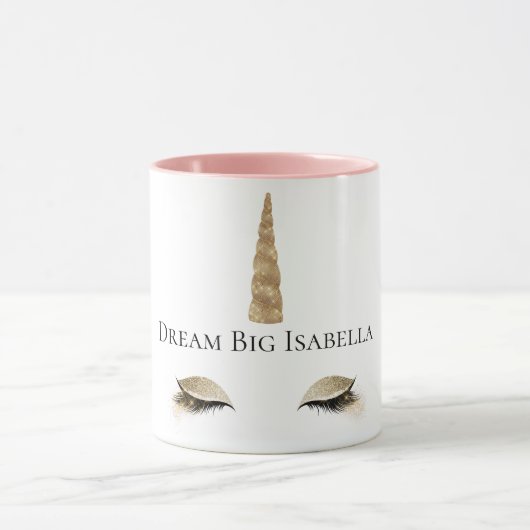 スパークル金ゴールドグレームユニコーン マグカップ (中央)