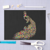 スパークル金ゴールドピーコックデクページ紙 薄葉紙 (クラフト)