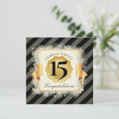 スパークル金ゴールドユニバーサル社員記念カード 招待状 (スタンド正面)