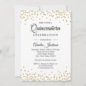 スパークル金ゴールド紙吹雪キンセアニェラ招待状 招待状 (正面)