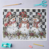 スパークル雪だるま 薄葉紙 (クラフト)