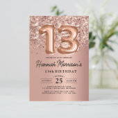 スパークル13誕生日バラ金ゴールドバルーンパーティー 招待状 (スタンド正面)