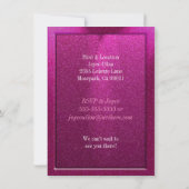 スパークル21番目のピンクバースデーパーティ招待状 招待状 (裏面)