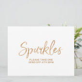 「スパークル」お見送り ゴールド ローズ 手書きサイン (スタンド正面)