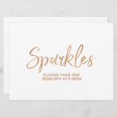 「スパークル」お見送り ゴールド ローズ 手書きサイン (正面/裏面)