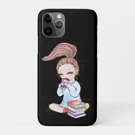 スパークル ガーリー コーヒー ブックス Case-Mate iPhoneケース (裏)