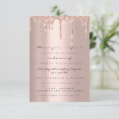 スパークル グリッター ドロップス ローズゴールド フォーマル招待状 招待状 (スタンド正面)