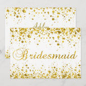 スパークル コンフェッティ | 私のブライズメイドになって 招待状 (正面/裏面)