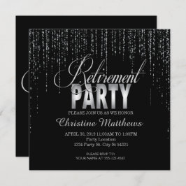 スパークル、シルバー·リタイアメント·パーティの招待状 招待状