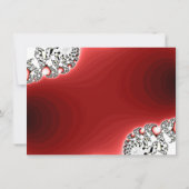 スパークル ジュエリー レッド 女性の誕生日 招待状 (裏面)