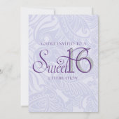 スパークル スウィート16、グリッター インビテーション (裏面)