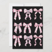 スパークル ピンク コケティー ボウ 1st 招待状 (裏面)