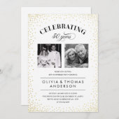 スパークル フォト ウェディング アニバーサリー 招待状 (正面/裏面)