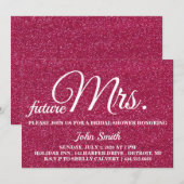 スパークル ブライダル シャワー 将来のミセス 招待状 (正面/裏面)