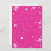 スパークル ホットピンク スターズ Let's Go Party 誕生日 招待状 (裏面)