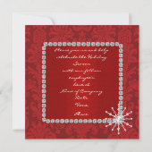 スパークル ホリデー インビテーション ウィズ スノーフレークス (裏面)