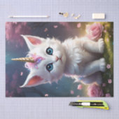 「スパークル・ポーズ: 魅惑のユニコーン子猫」 薄葉紙 (クラフト)