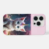 "スパークル・ポー: 魔法のユニコーンの子猫" iPhoneケース (裏面横)