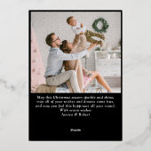 スパークル メリークリスマス グリーティング ゴールド 4点セット フォト 箔シーズンカード (裏面)