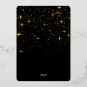 スパークル メリークリスマス フォト グリーティング ゴールド 箔シーズンカード (裏面)