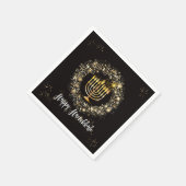 スパークル（ユダヤ教）メノラーハヌカー スタンダードカクテルナプキン (角)