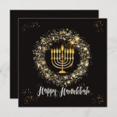 スパークル(ユダヤ教)メノラーハヌカー 招待状 (正面/裏面)