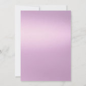 スパークル ラベンダー グラデーション グリッター 50歳の誕生日 招待状 (裏面)