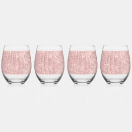 スパークル ローズゴールド グラム ステムなしワイングラス