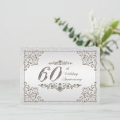 スパークル 60周年結婚記念日招待状カード 招待状 (スタンド正面)