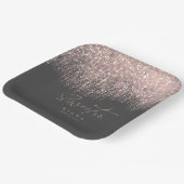 スパークルSweet sixteenバラ金ゴールド/黒ID912 ペーパープレート (傾斜あり)