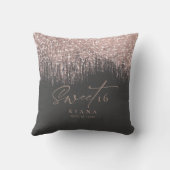 スパークルSweet sixteenバラ金ゴールド/Blk ID912 クッション (裏面)