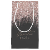 スパークルSweet sixteenバラ金ゴールド/Blk ID912 スモールペーパーバッグ (正面)