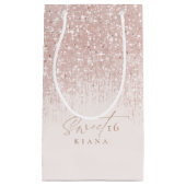 スパークルSweet sixteenバラ金ゴールドID912 スモールペーパーバッグ (正面)