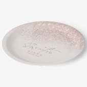 スパークルSweet sixteenバラ金ゴールドID912 ペーパープレート (アングル)