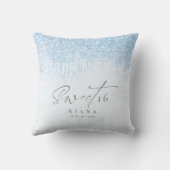 スパークルSweet sixteenブルーID912 クッション (裏面)