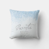 スパークルSweet sixteenブルーID912 クッション (正面)