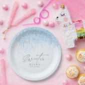 スパークルSweet sixteenブルーID912 ペーパープレート (パーティー)