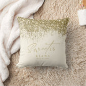 スパークルSweet sixteen金ゴールドID912 クッション (ブランケット)