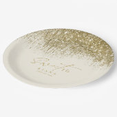 スパークルSweet sixteen金ゴールドID912 ペーパープレート (アングル)