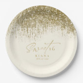 スパークルSweet sixteen金ゴールドID912 ペーパープレート (正面)