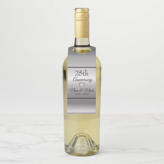 スパーク付きシルバーバックグラウンド ボトルネックタグ (ボトル)