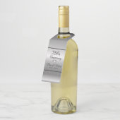 スパーク付きシルバーバックグラウンド ボトルネックタグ (アングル)