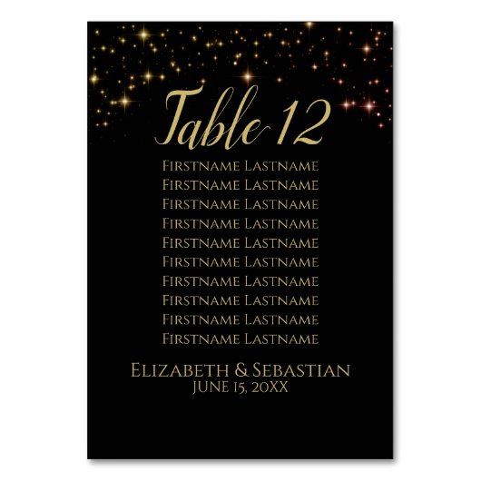 スパーク結婚ルのテーブル番号（座席表あり） テーブルナンバー (裏面)