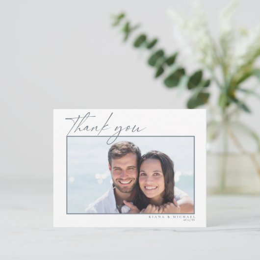 スパーク結婚ルスありがとう埃っぽいブルーID889 サンキューカード (スタンド正面)