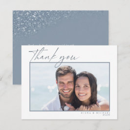 スパーク結婚ルスありがとう埃っぽいブルーID889 サンキューカード